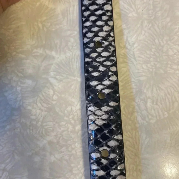 Talbots Leather skinny snakeskin belt Size M - Picture 7 of 7
